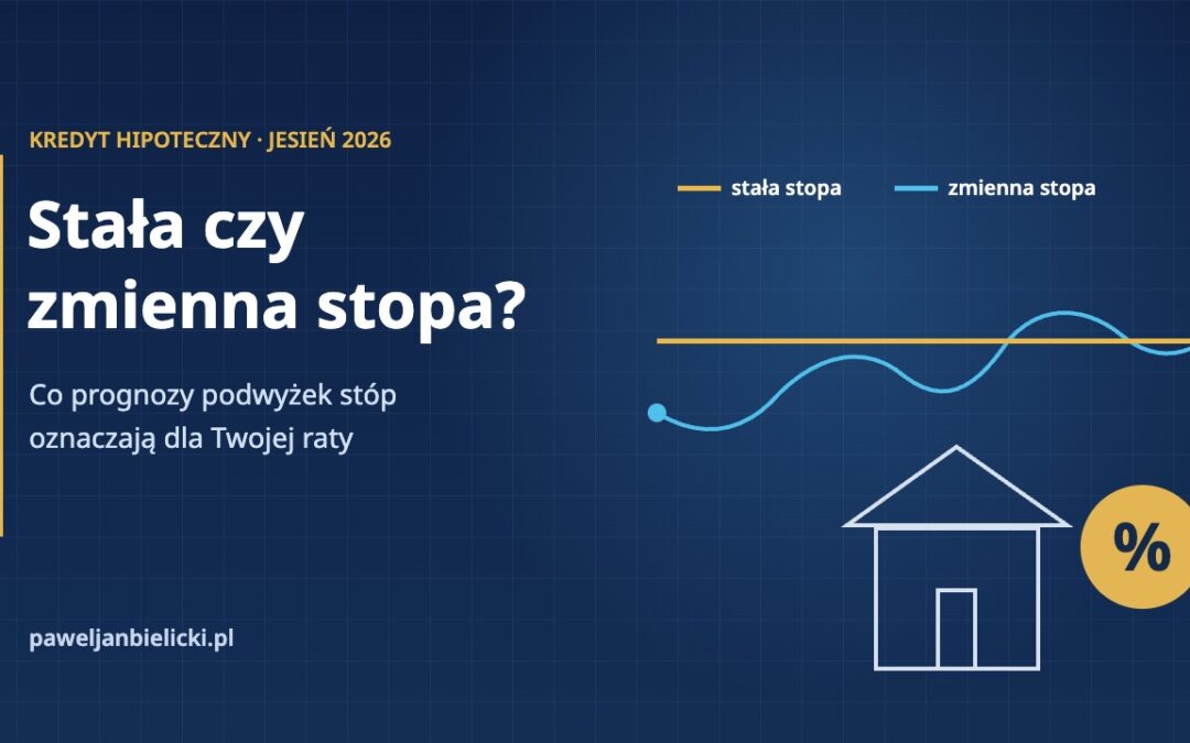 Stała czy zmienna stopa? Wykres stałej i zmiennej stopy procentowej przy kredycie hipotecznym – jesień 2026
